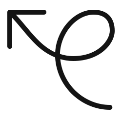 Curly arrow icon